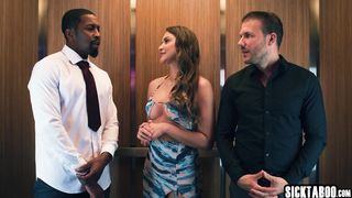 Hot big tits Latina teen Gizelle Blanco got double teamed in the elevator