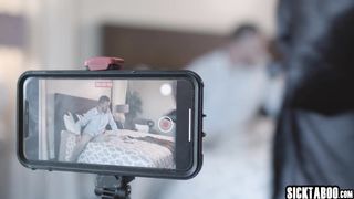 Big ass MILF Victoria Voxxx fucks big cock boyfriend while he recording her