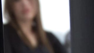 Nasty latina girl caught toying before the casting started