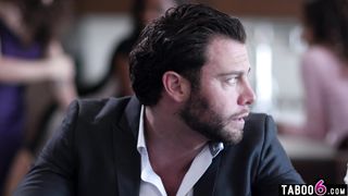 Boring housewife tries something new on this dinner party in their new home