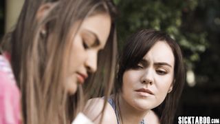 Big ass Latin student Gizelle Blanco fucks hot lesbian teen Freya Parker