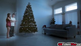 The true meaning of Christmas is giving so sexy teens giving a guy a head