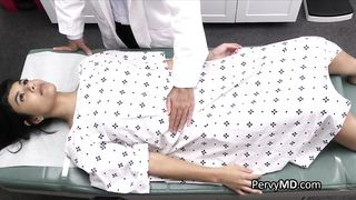 Doctor dives deep in Latina pussy during exam