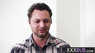 Sensual slides over clients body and hot sex by Latina teen XxLayna Marie