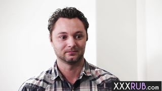 Sensual slides over clients body and hot sex by Latina teen XxLayna Marie