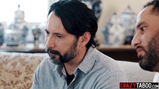 Two teens got distracted by two big cocks and stepdads banged sexy teens