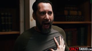 Little Puck fucks school principal and huge tits MILF enjoyed rough sex