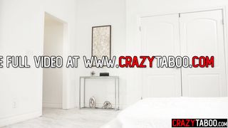 Lusty big tits MILF stepmom fucks petite Latina stepdaughters boyfriend