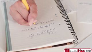 Big cock tutor filled teens tiny pussy and Spanish teen enjoyed hot sex