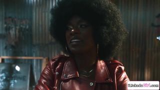 Big tits milf officer gangbanged by two lesbian groups