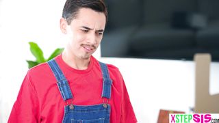 Haunted castle with boo holes with stepsister and BFF inside