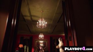 Big tits ebony Ida Ljungqvist and Latina MILF Maria Luisa Gil posed naked