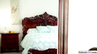 Brunette babe ass licking stepsis after sniffing her panties