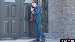 Lawyer walks in on big ass latina MILF client pleasuring herself