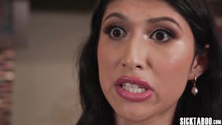 Big ass MILF Penelope Woods served hot dinner for group of big cock guys