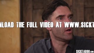 Big ass MILF Penelope Woods served hot dinner for group of big cock guys