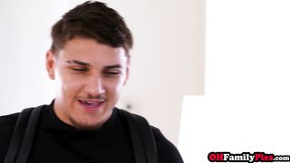 Two hot cheaters Madison Wilde and teen Stella Luxx fucks big dick stepbro