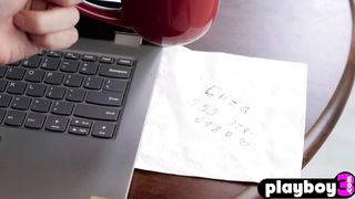 Petite Latina teen waitress Eliza Ibarra goes crazy after hard work day