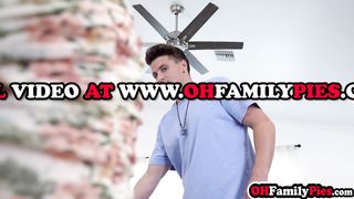 Latina teen stepdaughter fucked in foursome with big tits MILF stepmom