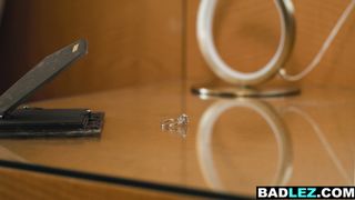 Lesbian Vanna Bardot strapon fucked her lonely GFs Karlee Grey hairy pussy