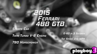 Super car with super hot big tits babes and sexy Latina washed Ferrari