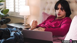 Catching boyfriend jerking with a condom when he did not need to