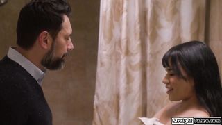 Latina lets perv butler anal fuck her once to get rid of him