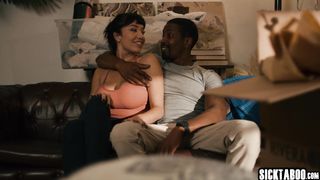 Haunted house and new couple enjoyed hardcore fucking in front of ghost