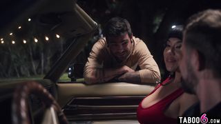 Huge boobs latina wife kinky public sex with husband and stranger