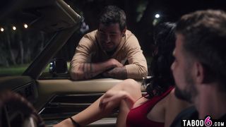 Huge boobs latina wife kinky public sex with husband and stranger