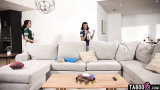 Game day had three shemales fucking each other at the same time