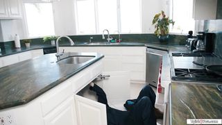 Trans Ariel Demure rims and bareback anal fucks the plumber