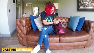 Petite Colombian teen Melissa Mocosa moaning on her first massive cock