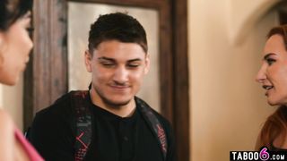 Divorced latina MILF Little Puck seduces a stepson on a wedding