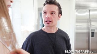 Petite teen stepsis learning blowjob with her stepbro