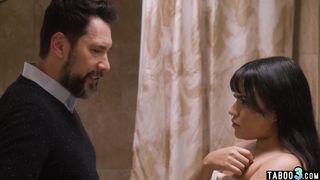 Petite latina teen Summer Col gets fucked in the ass by her perv butler