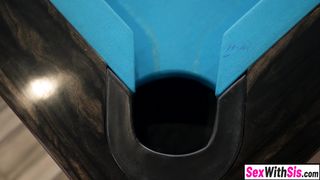 Petite Latina teen stepsis works out by riding stepbros big cock