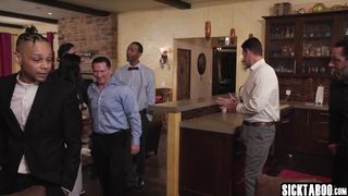 Hot big ass Latina babe fucking in gangbang with husband and his friends