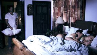 Horny stepdad fucks lesbian stepdaughters big ass Latina teen GF