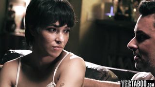 Horny stepdad fucks lesbian stepdaughters big ass Latina teen GF