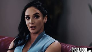 Stepson double penetrates busty Latina MILF stepmom with a friend