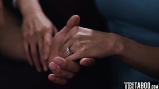 Stepson double penetrates busty Latina MILF stepmom with a friend