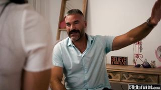 Your stepdad is going to teach you a thing or two about sex