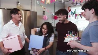 Anal gang bang for slutty Latina milfs bday