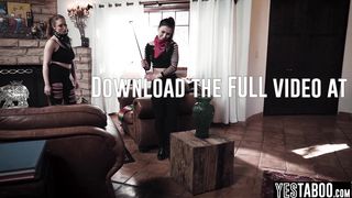 Latina lesbian MILF gets back at homophobe by fucking in her home