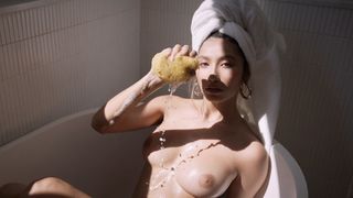 Glamorous all natural latina teen Dominique Lobito doing a little self care