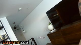 Petite Latina teen and big ass babe got fucked by white big cock stranger