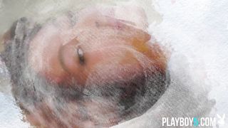 Mixed race petite body Playboy model Kyrah is absolutely stunning