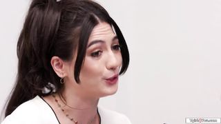 You mind if tgirl Ariel Demure fucks me during our interview