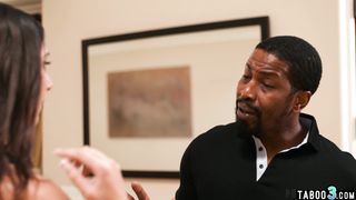 Hot latina teen mistress Aria Sloane expressing her condolences on a BBC